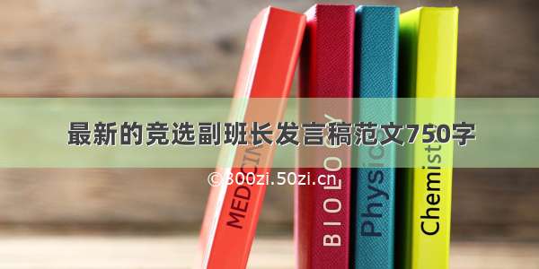 最新的竞选副班长发言稿范文750字