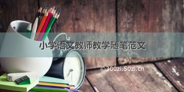 小学语文教师教学随笔范文