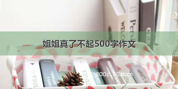 姐姐真了不起500字作文