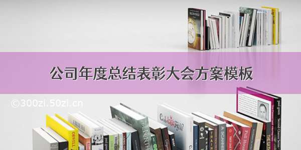 公司年度总结表彰大会方案模板