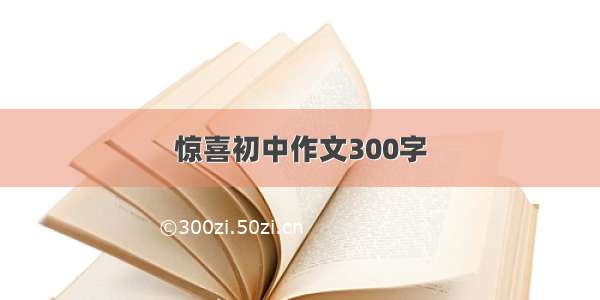 惊喜初中作文300字