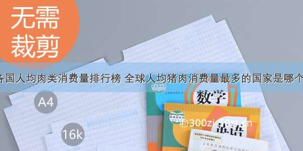 各国人均肉类消费量排行榜 全球人均猪肉消费量最多的国家是哪个？