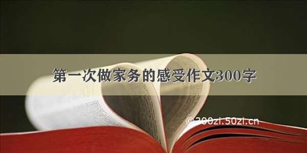 第一次做家务的感受作文300字