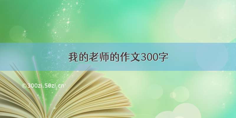 我的老师的作文300字