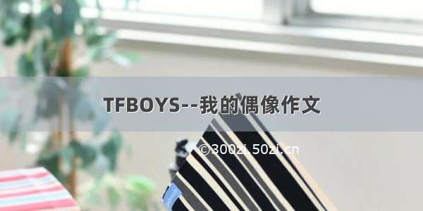 TFBOYS--我的偶像作文