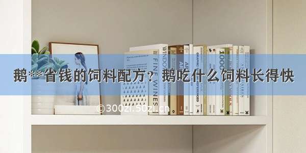 鹅**省钱的饲料配方？鹅吃什么饲料长得快