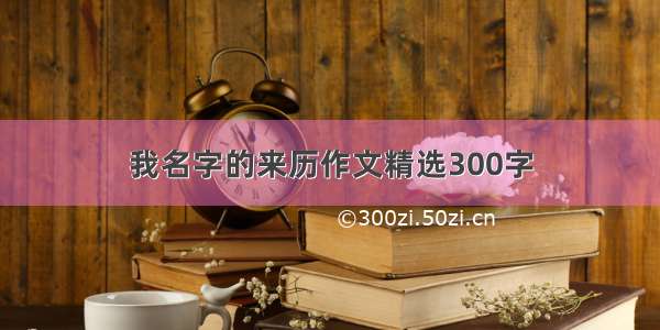 我名字的来历作文精选300字