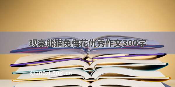 观察熊猫兔梅花优秀作文300字