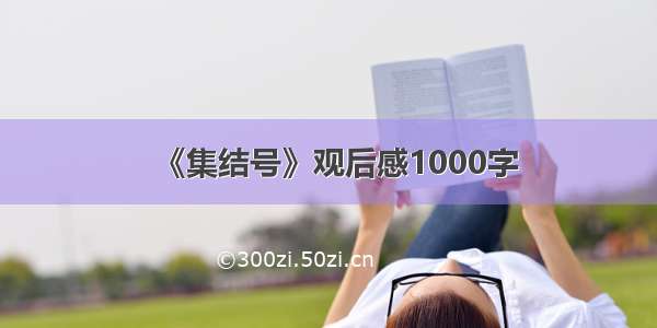 《集结号》观后感1000字