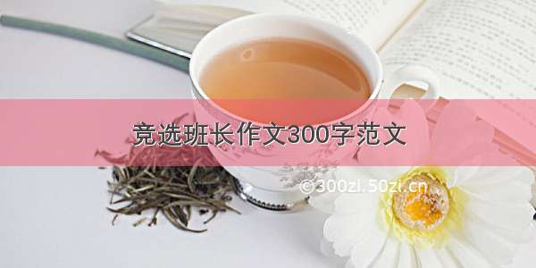 竞选班长作文300字范文