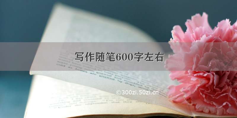 写作随笔600字左右