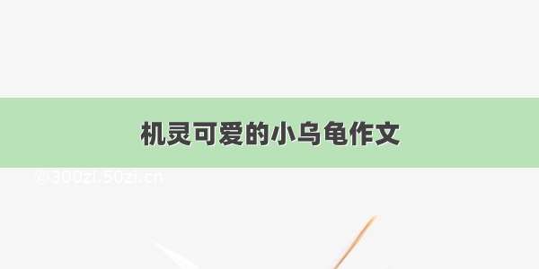 机灵可爱的小乌龟作文