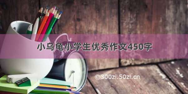 小乌龟小学生优秀作文450字