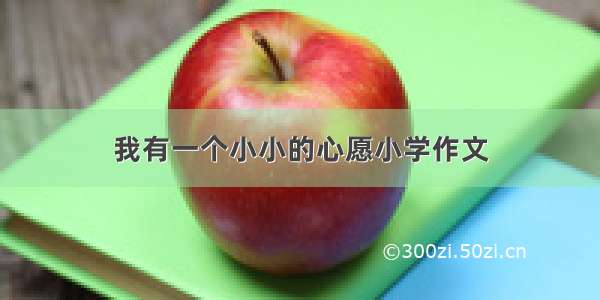 我有一个小小的心愿小学作文