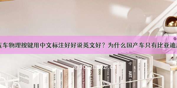 汽车物理按键用中文标注好好说英文好？为什么国产车只有比亚迪用