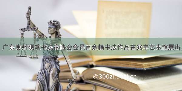 广东惠州硬笔书法家协会会员百余幅书法作品在兆丰艺术馆展出