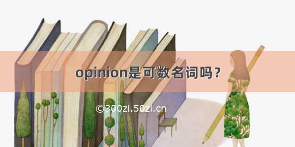 opinion是可数名词吗？