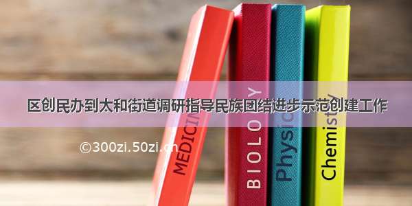 区创民办到太和街道调研指导民族团结进步示范创建工作