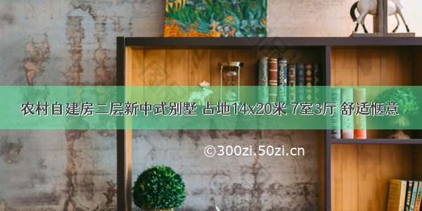 农村自建房二层新中式别墅 占地14x20米 7室3厅 舒适惬意