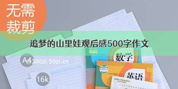 追梦的山里娃观后感500字作文