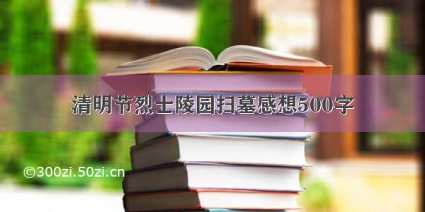 清明节烈士陵园扫墓感想500字