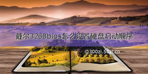 戴尔3268bios怎么设置硬盘启动顺序