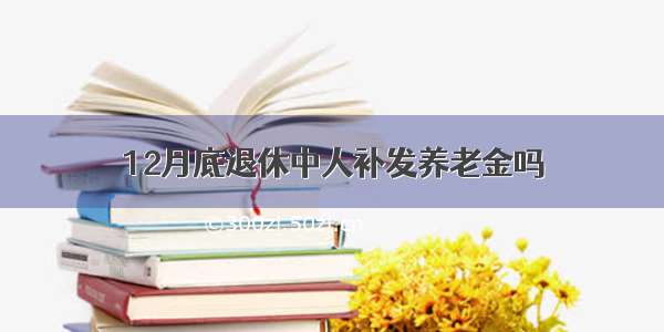 12月底退休中人补发养老金吗