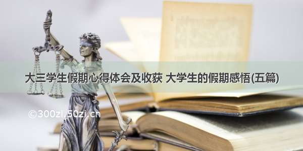 大三学生假期心得体会及收获 大学生的假期感悟(五篇)