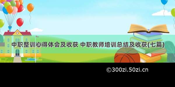 中职整训心得体会及收获 中职教师培训总结及收获(七篇)