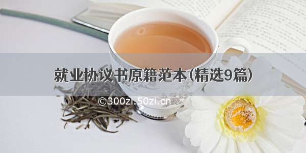 就业协议书原籍范本(精选9篇)