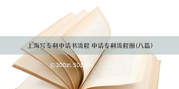 上海写专利申请书流程 申请专利流程图(八篇)