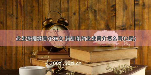 企业培训班简介范文 培训机构企业简介怎么写(2篇)