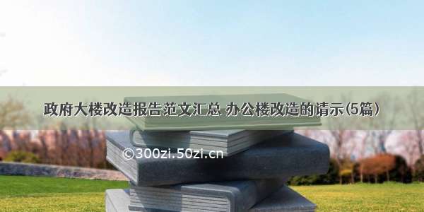 政府大楼改造报告范文汇总 办公楼改造的请示(5篇)