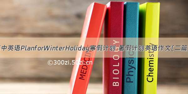 高中英语PlanforWinterHoliday寒假计划 暑假计划英语作文(二篇)