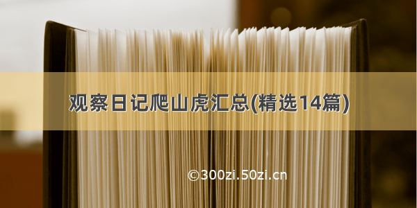 观察日记爬山虎汇总(精选14篇)