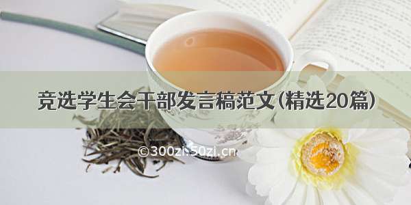 竞选学生会干部发言稿范文(精选20篇)