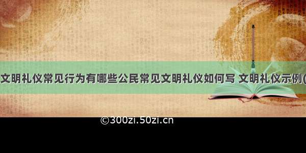 公民文明礼仪常见行为有哪些公民常见文明礼仪如何写 文明礼仪示例(9篇)