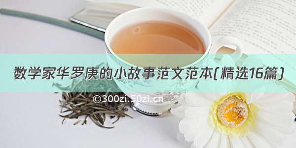 数学家华罗庚的小故事范文范本(精选16篇)