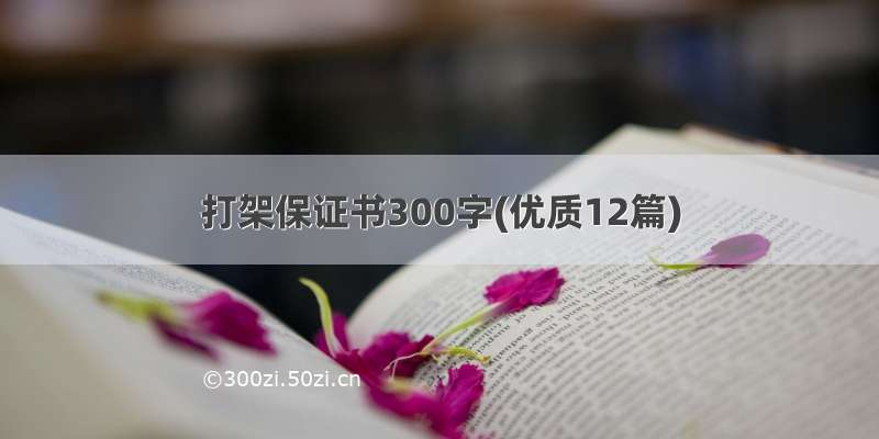 打架保证书300字(优质12篇)