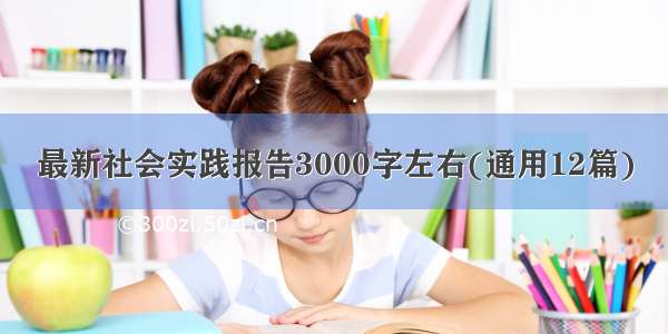 最新社会实践报告3000字左右(通用12篇)