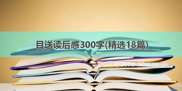 目送读后感300字(精选18篇)