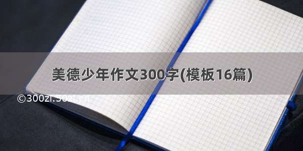 美德少年作文300字(模板16篇)