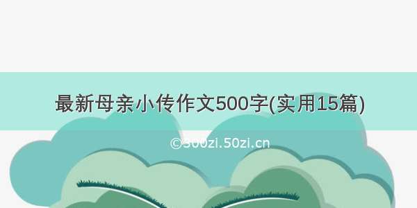 最新母亲小传作文500字(实用15篇)