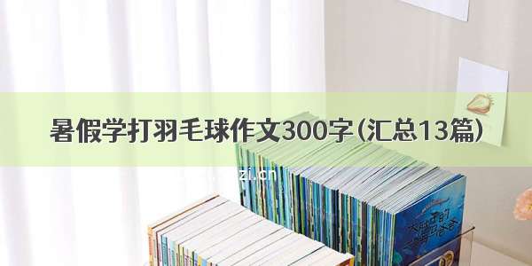 暑假学打羽毛球作文300字(汇总13篇)