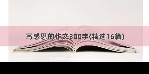 写感恩的作文300字(精选16篇)