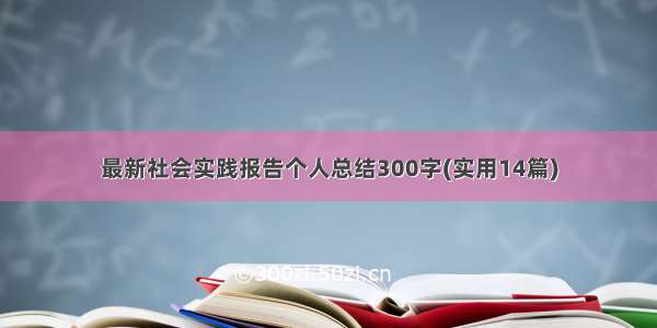 最新社会实践报告个人总结300字(实用14篇)