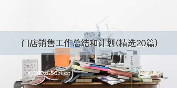 门店销售工作总结和计划(精选20篇)