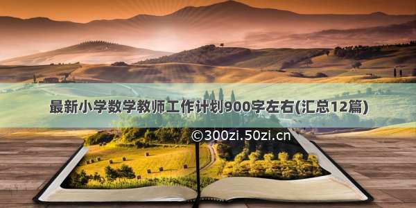 最新小学数学教师工作计划900字左右(汇总12篇)