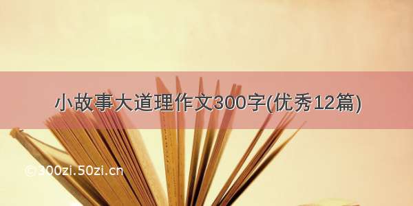 小故事大道理作文300字(优秀12篇)