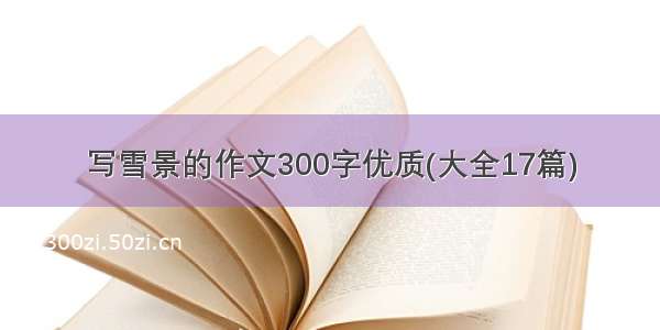 写雪景的作文300字优质(大全17篇)